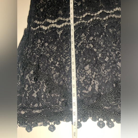 For Love and Lemons Black Mesh Lace Mini Dress - Picture 8 of 9